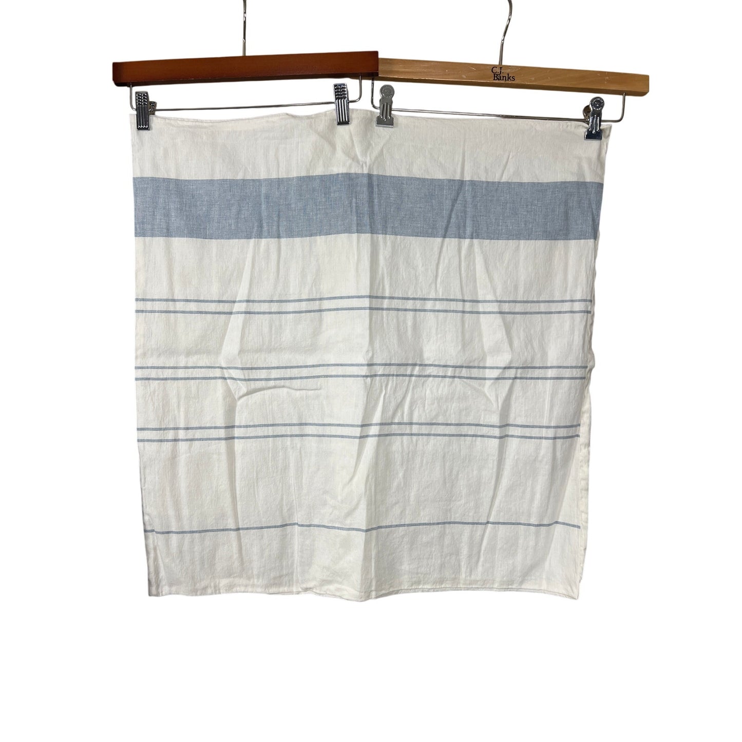 West Elm Set of 2 Pillow Case White/Blue Stripes *Dimension in Picture*