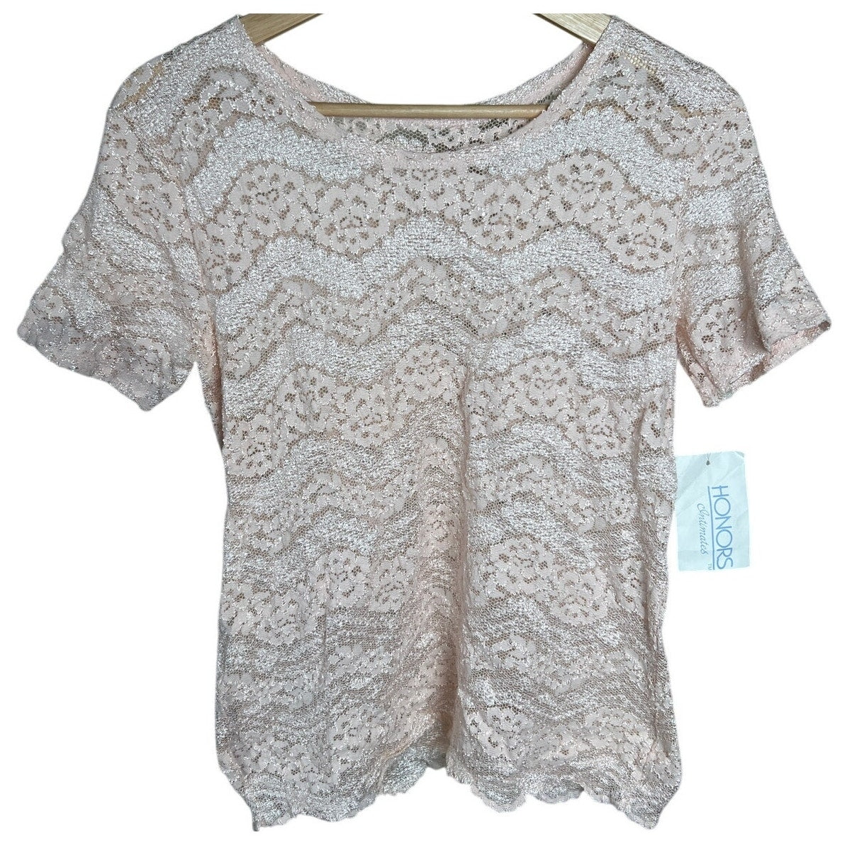 Honors Intimates Pink Lacy Women Tops NWT *Dimensions In Pictures*