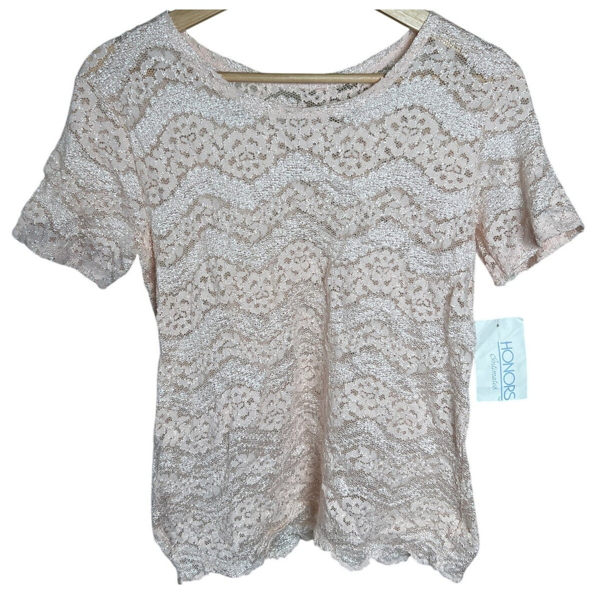Honors Intimates Pink Lacy Women Tops NWT *Dimensions In Pictures*