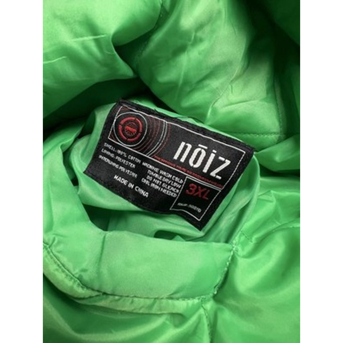 Noiz Sweater Mens 3XL Green Vest Quilted Reversible Insulated Pockets Full Zip
