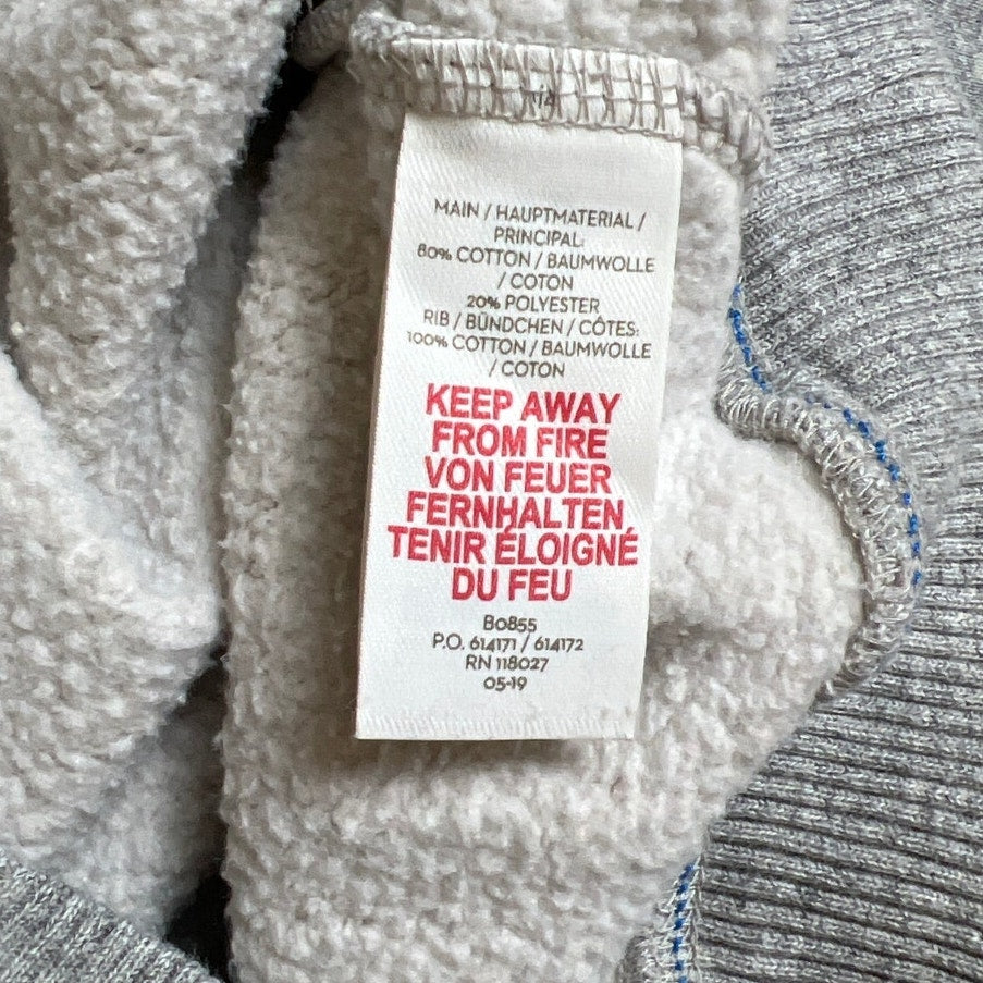 Mini Boden Gray Sweater Size 7-8Y "Awesome" Logo