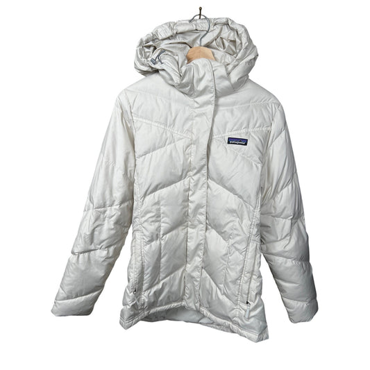 Patagonia Women's Medium Polyester White Down Parka Jacket