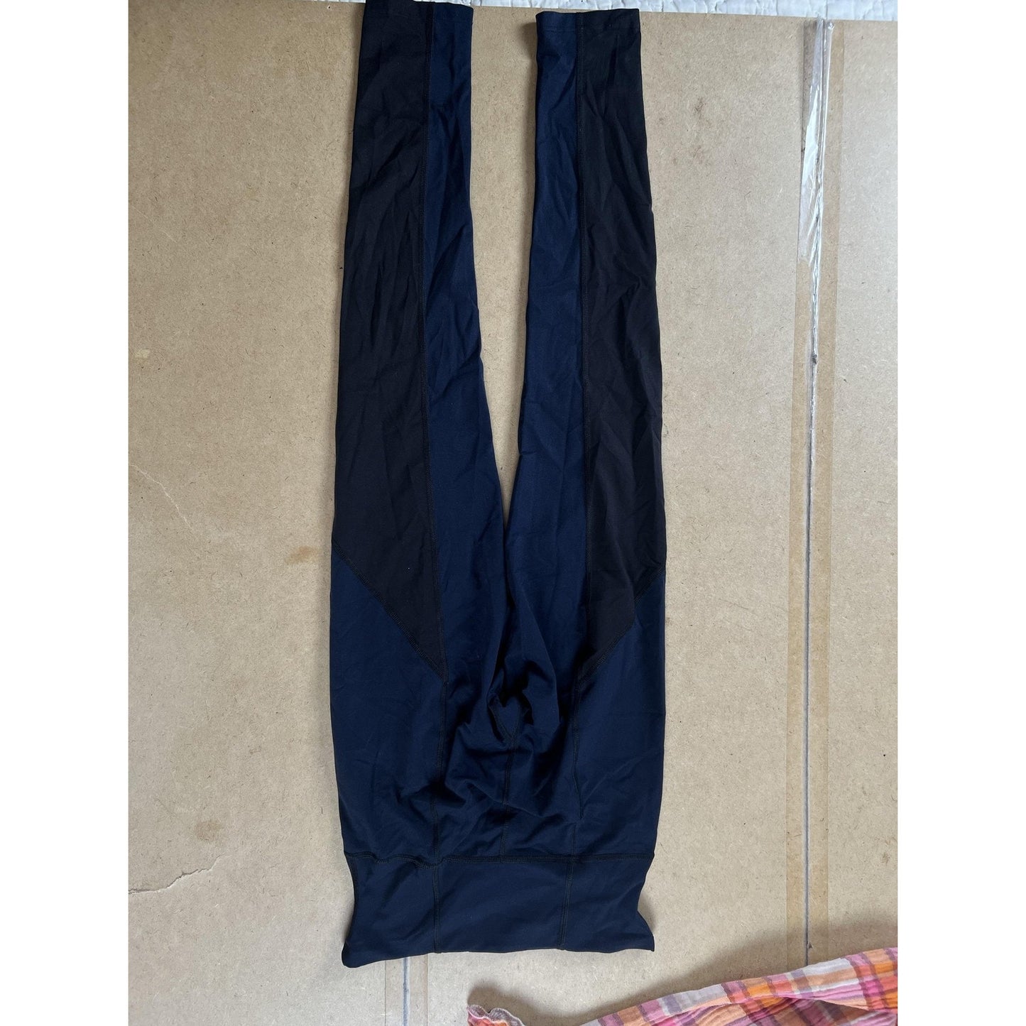 Leggings Womens XS Blue High Rise Ankle Activewear Colorblock Nylon Spandex