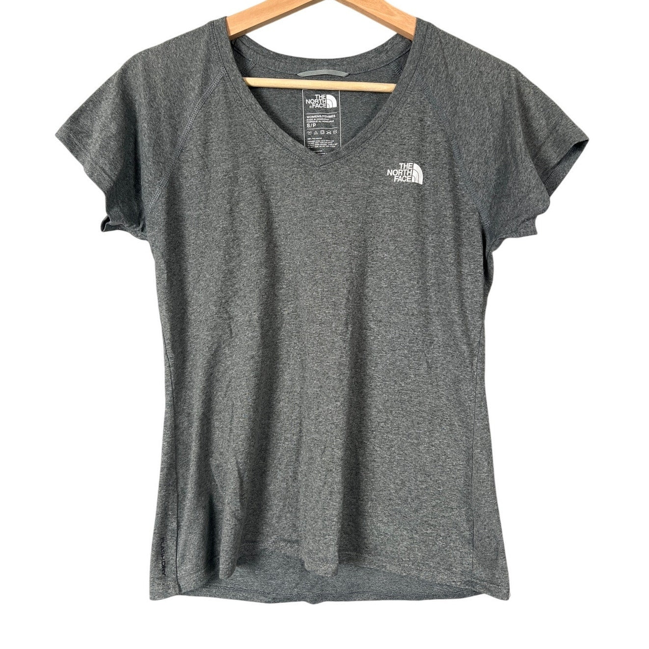 The North Face Women's Small Grey 100% Polyester Short Sleeve Shirt