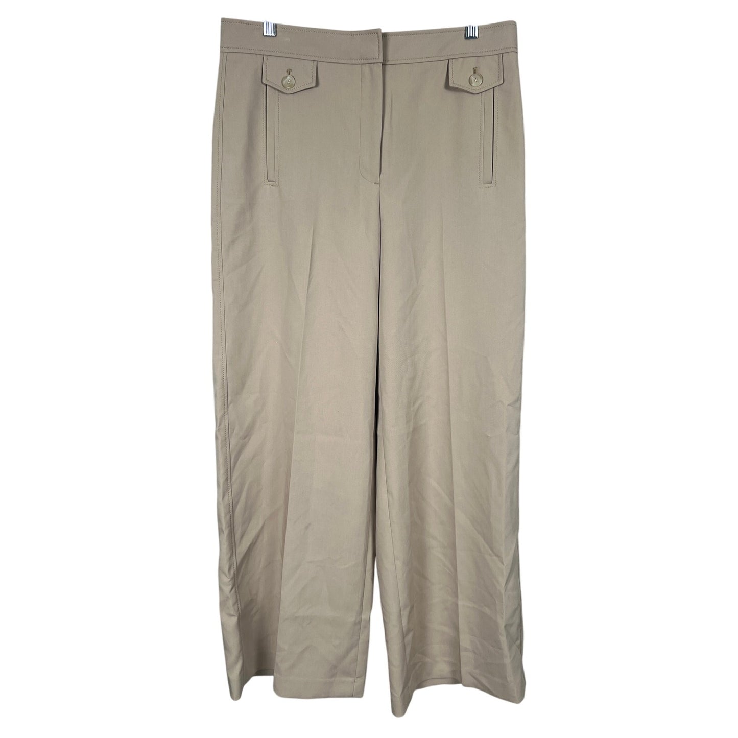 Ann Taylor NWT The Wide Leg High Rise Polyester Size 8 Beige