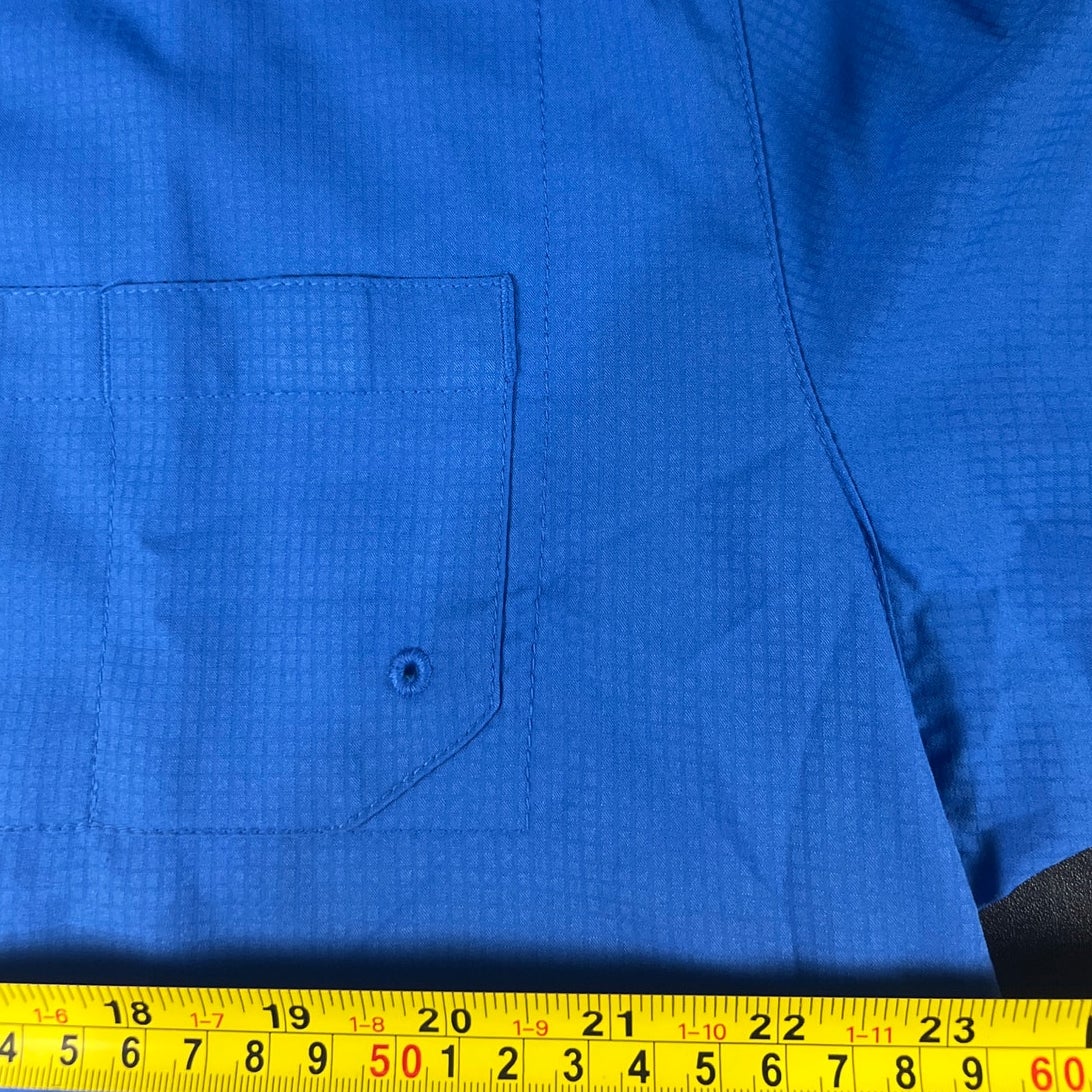 Columbia Tamiami NWT PFG Large SS Shirt Button Down Polyester Blue