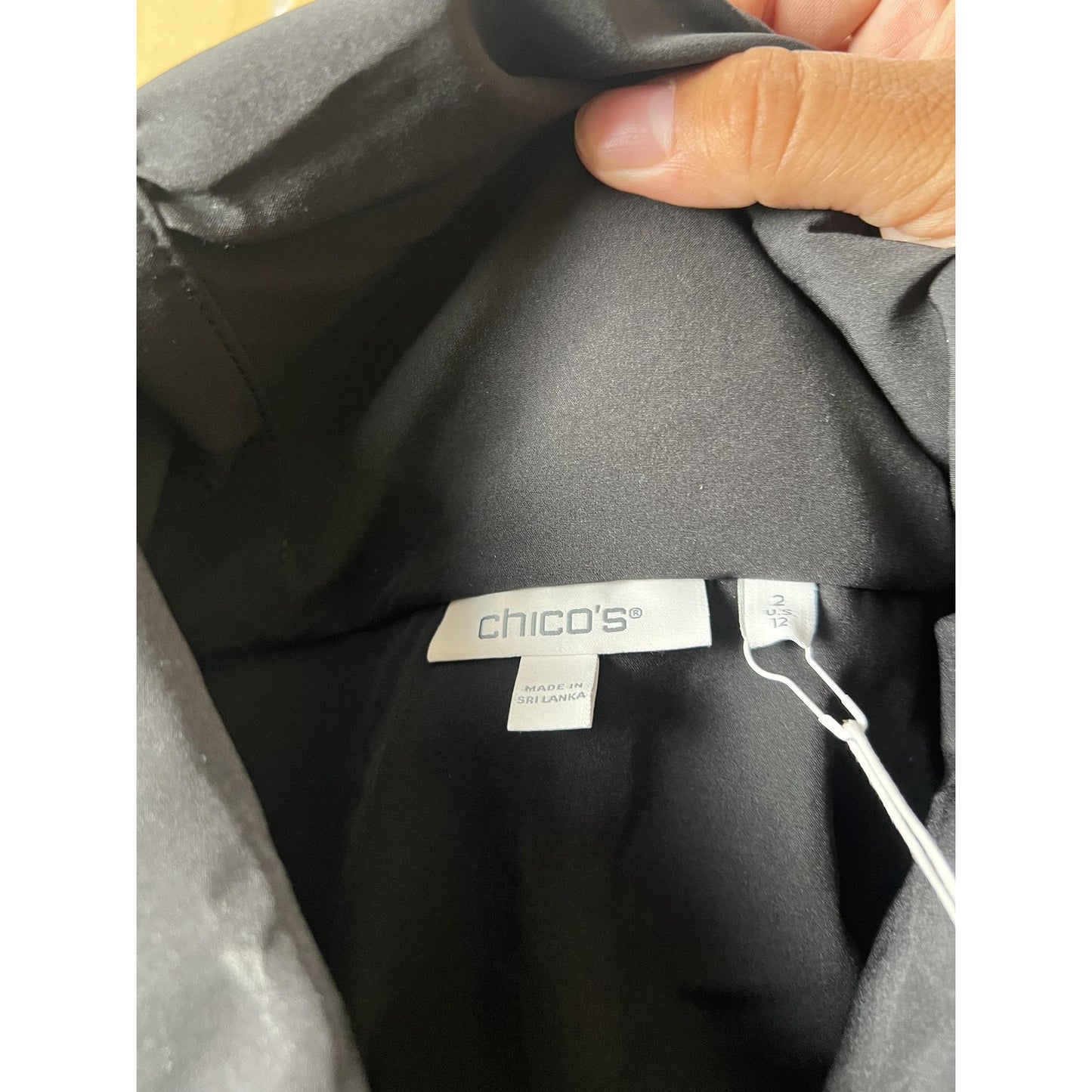 Chico's Vest Womens 2 Black Neema Snap Travel Zenergy Softshell Lightweight