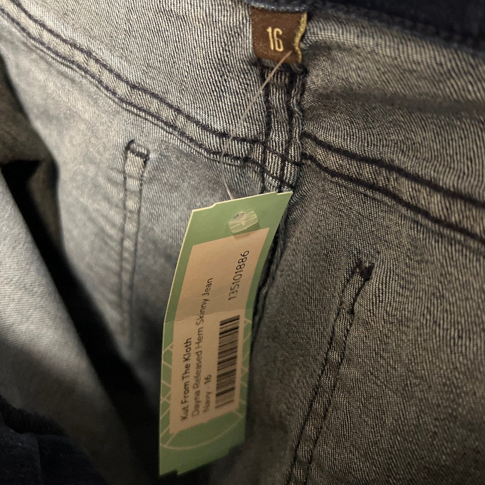 Kut from the Kloth Women Cuffed Tapered Skinny Jeans NWT Size 16