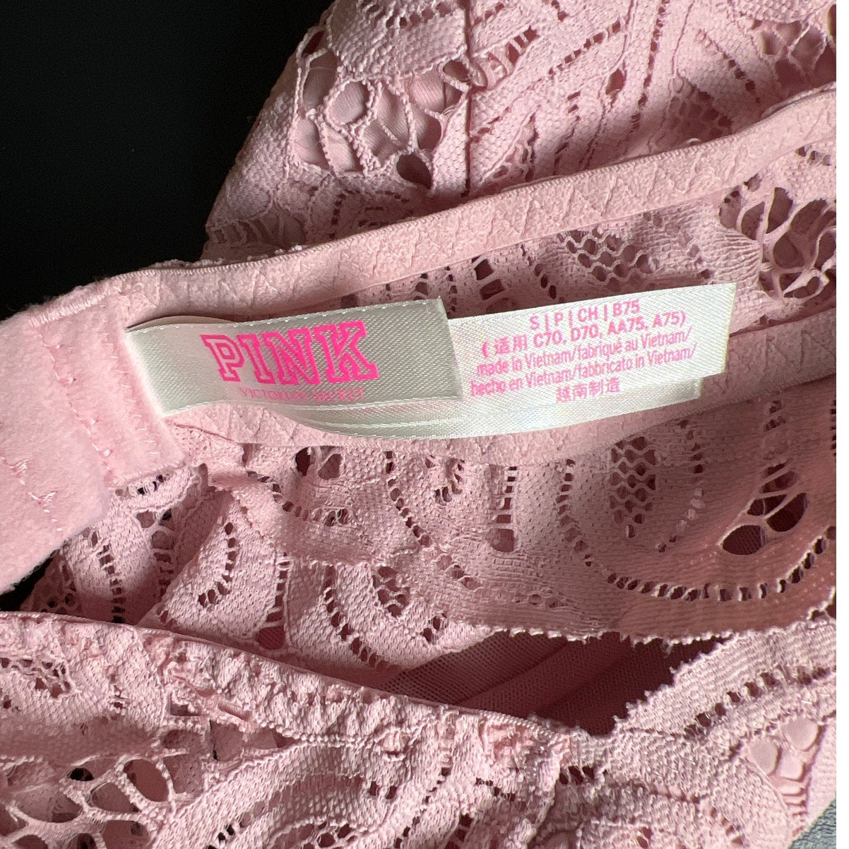 Victoria Secret Pink Small Bralette T-Back Lace