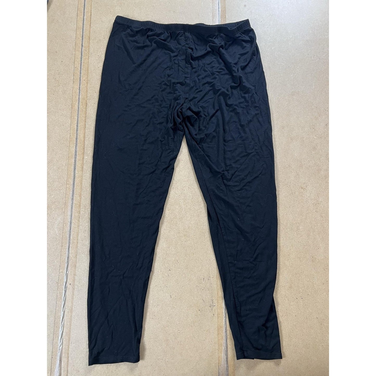 Eileen Fisher Leggings Womens XL Black Ankle Casual Jersey Viscose Spandex