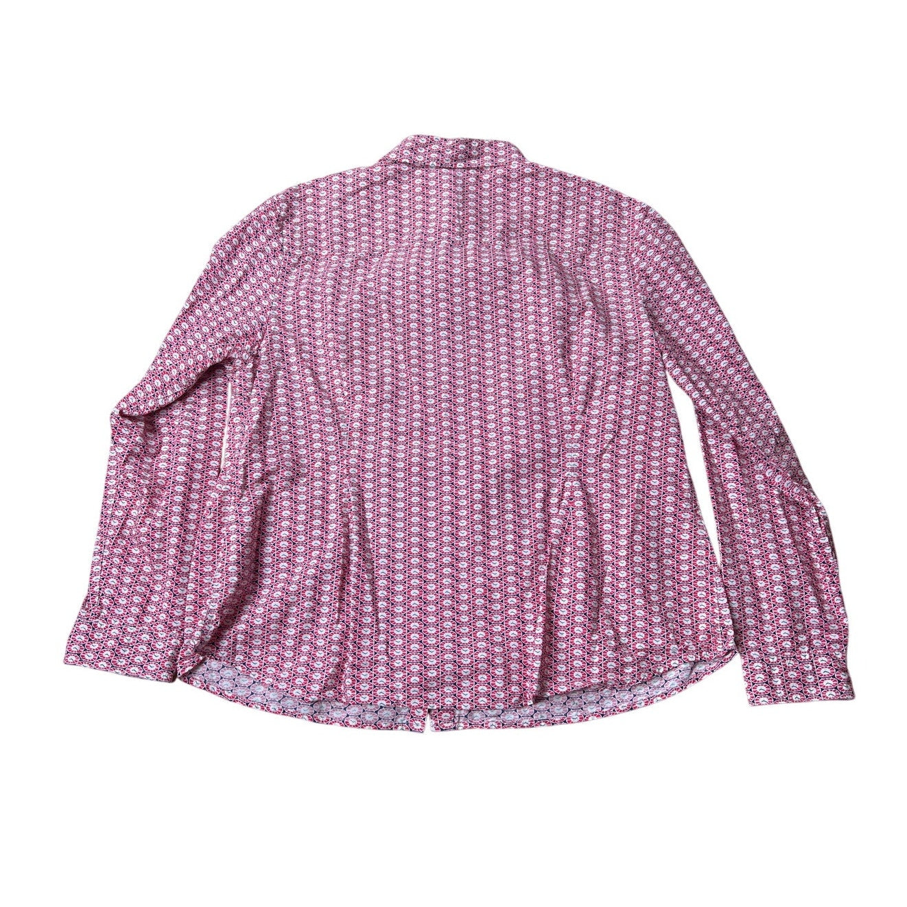 Mini Boden Designer Clock Print Classic Button Down Women's Shirt Size 16