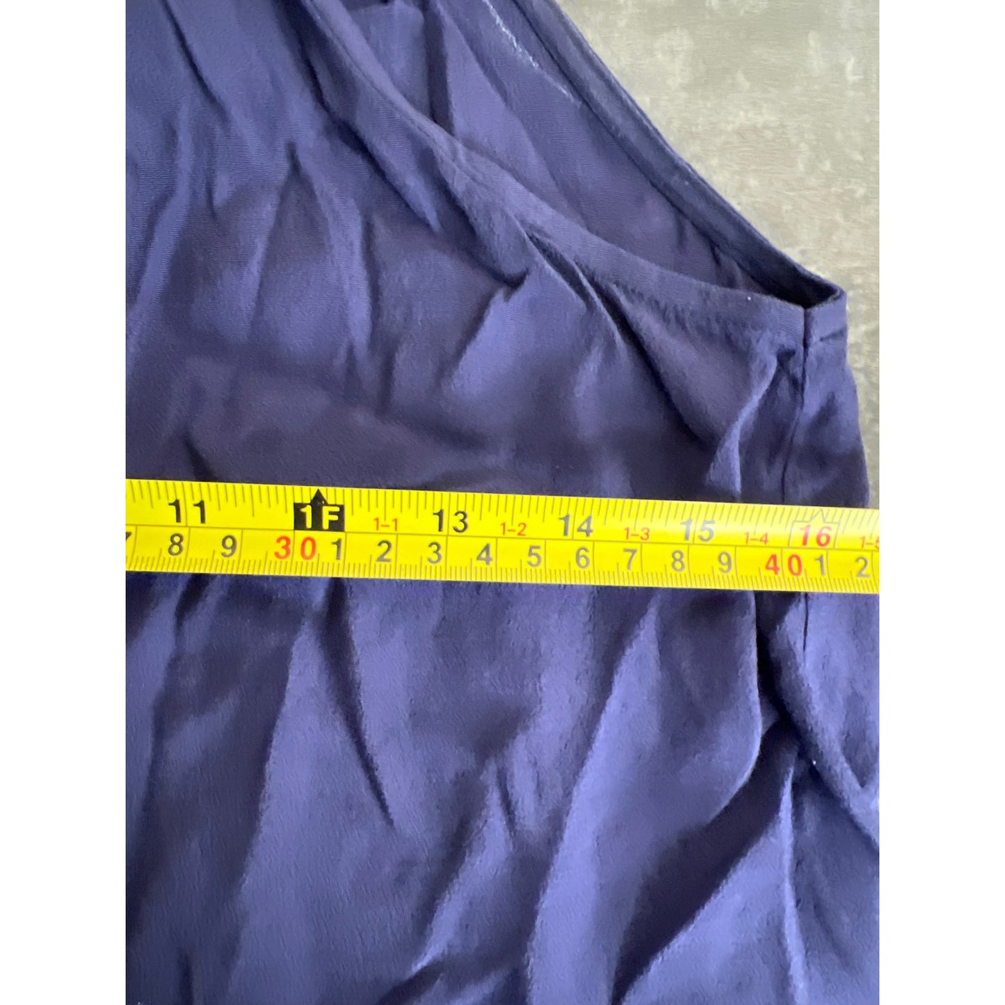 BLQ Size 1 Blue Rayon Women's Top