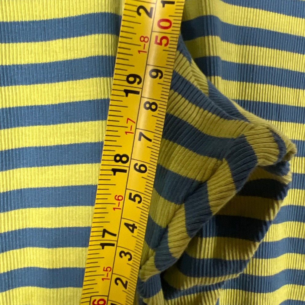Matilda Jane Size 8 Secret Fields Truest Compass Green Blue Striped Leggings