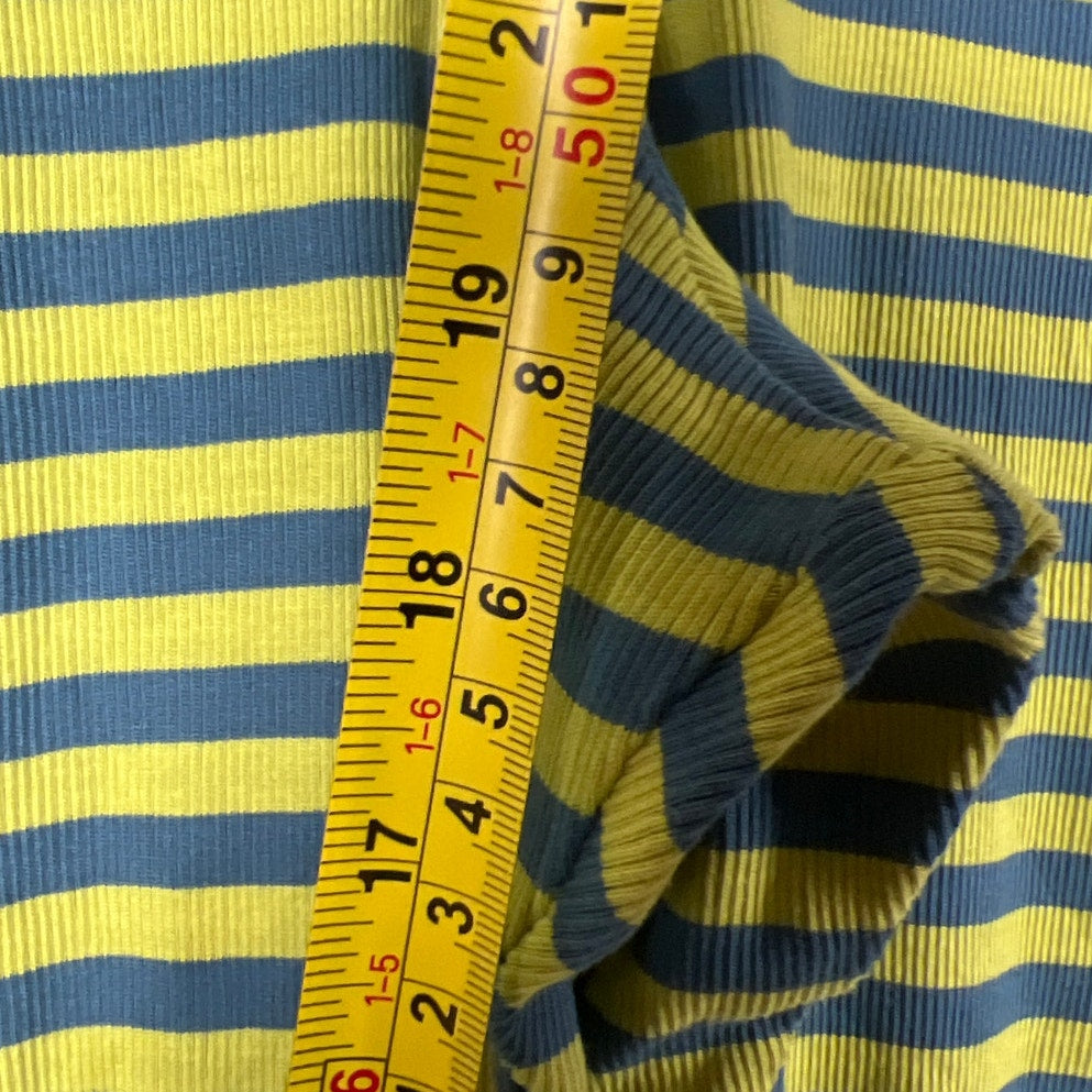 Matilda Jane Size 8 Secret Fields Truest Compass Green Blue Striped Leggings