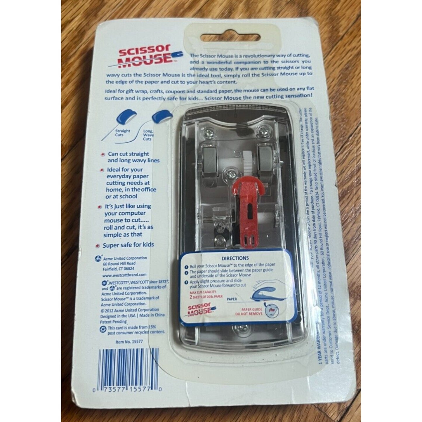 Westcott Scissor Mouse Item No.15527 Zebra Cuts Paper Easily Brand New NWT