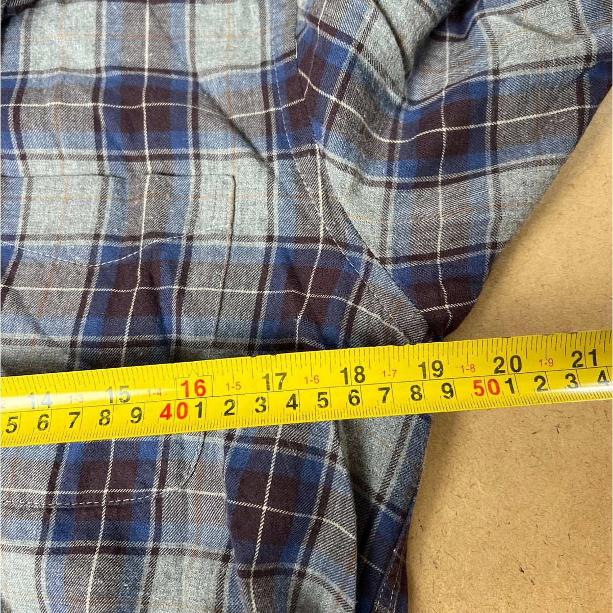 Steven Alan Blue Plaid Button-Up Flannel Men Size S