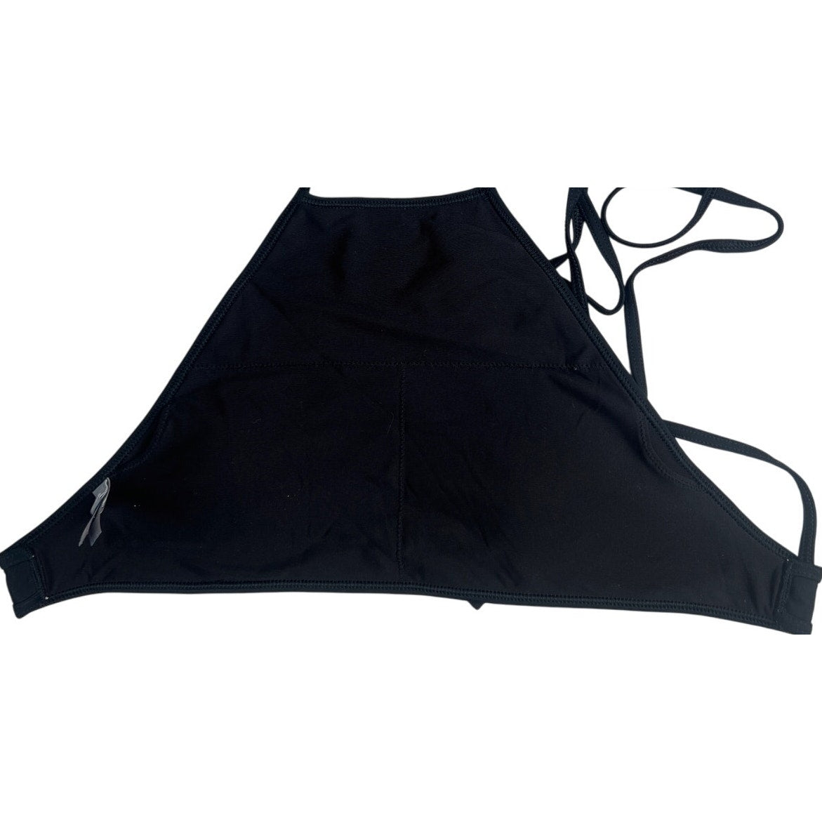 Aerie XS High Neck Halter Bikini Black Top