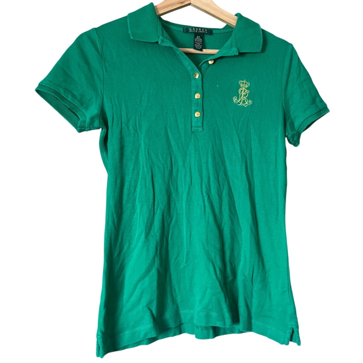 Ralph Lauren Small Women's Green Polo 100% Cotton