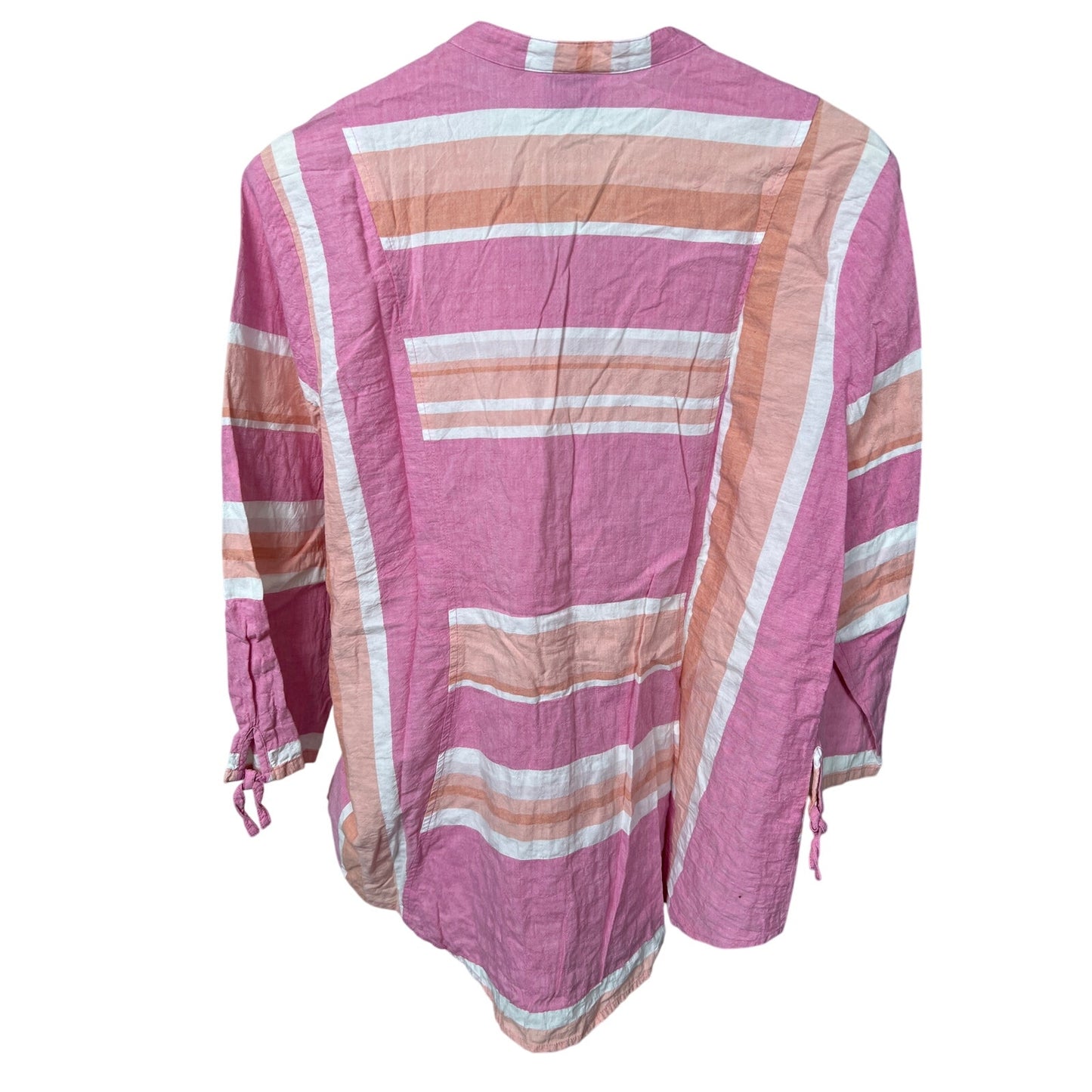 Habitat Clothes To Live in Medium Pink Stripped Cotton Top