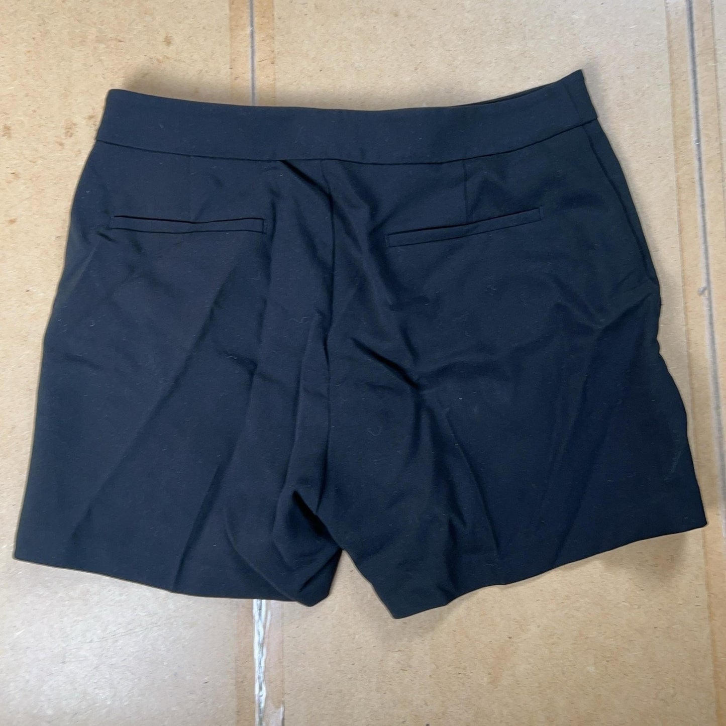 Banana Republic Chino Shorts Womens 12 Black Twill Polyester Blend Pockets
