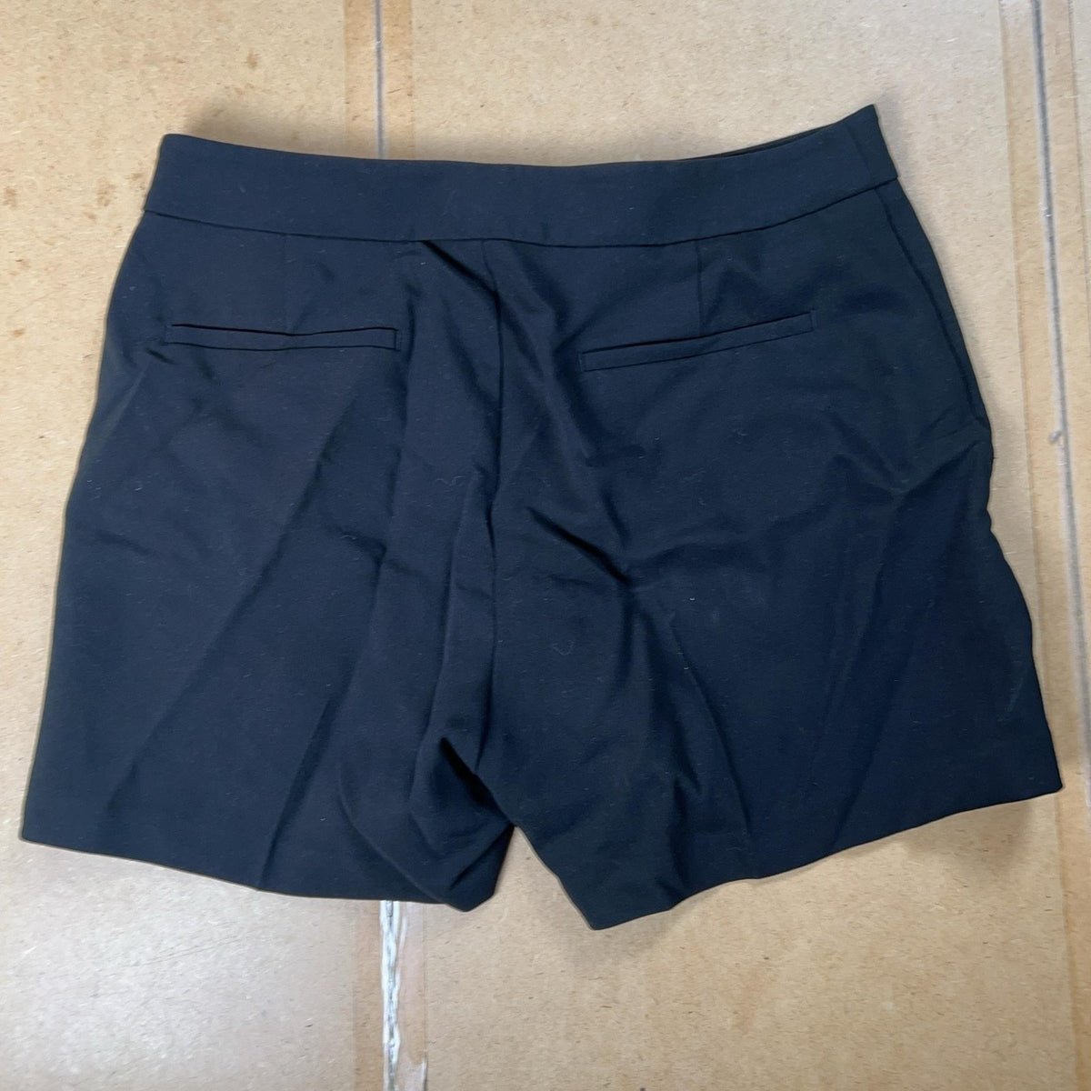 Banana Republic Chino Shorts Womens 12 Black Twill Polyester Blend Pockets