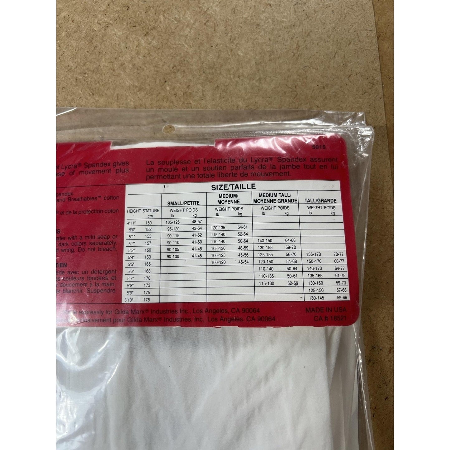 Gilda Marx Leggings Womens M White Footless Opaque Nylon Spandex Activewear USA