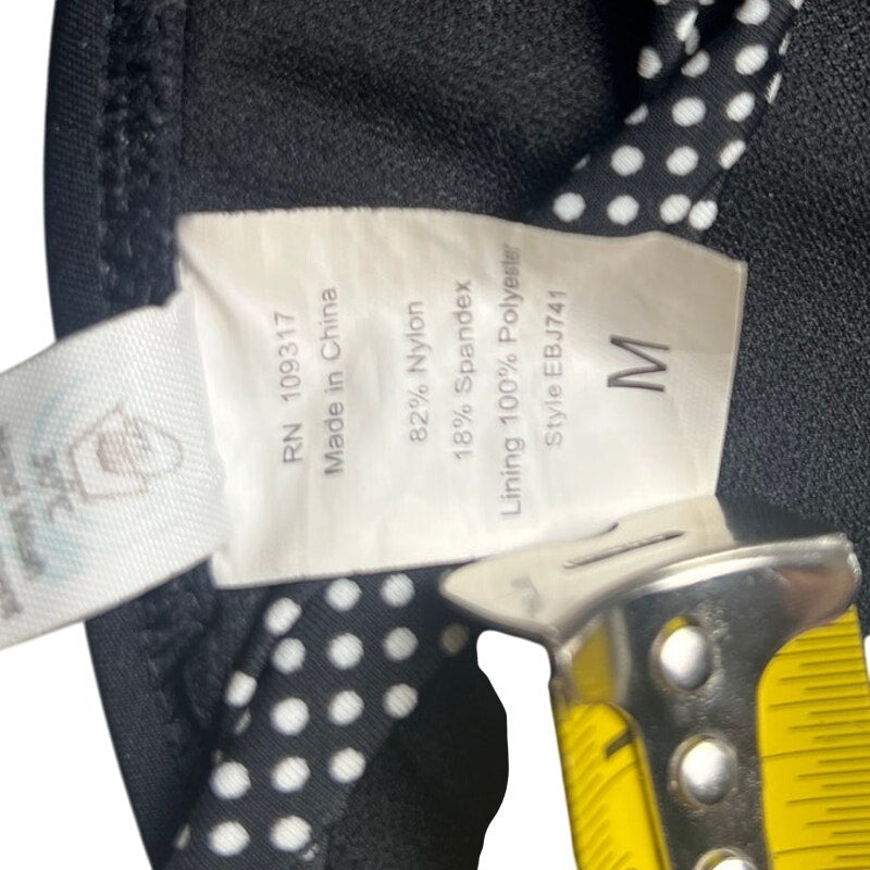 Damsel Shoulder Strap Black Swim Bikini Top Medium M