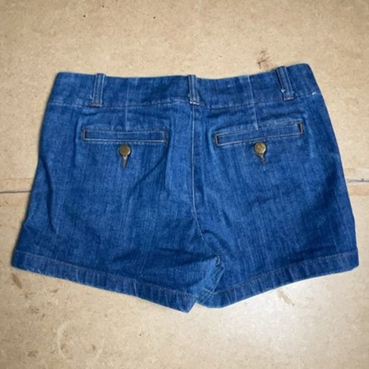 J.CREW Hot Pants Womens 26 Blue Denim Cotton Slim 3 Inseam Zip Button Pockets