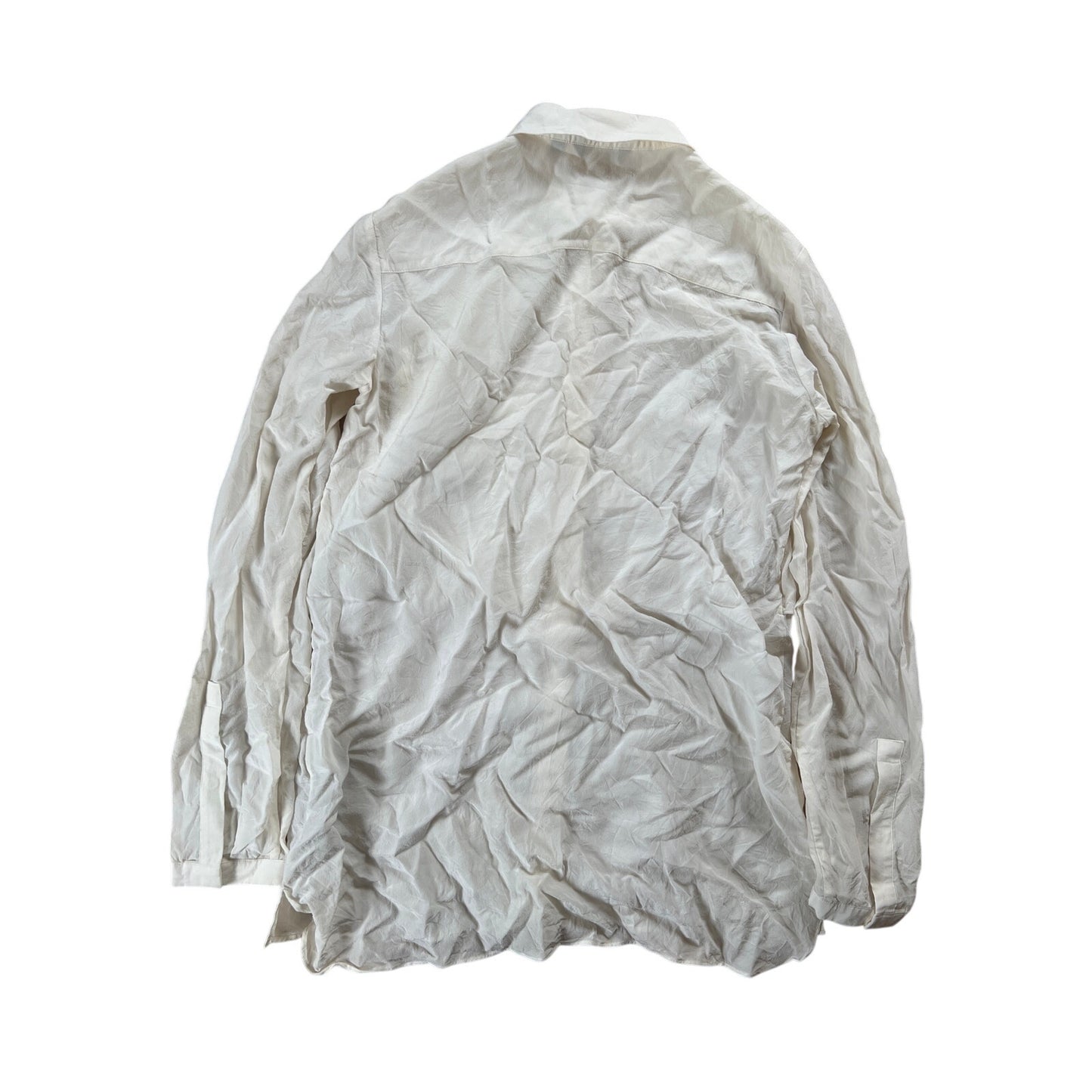 Massimo Dutti White Women Long-Sleeve Button-Up Size 4