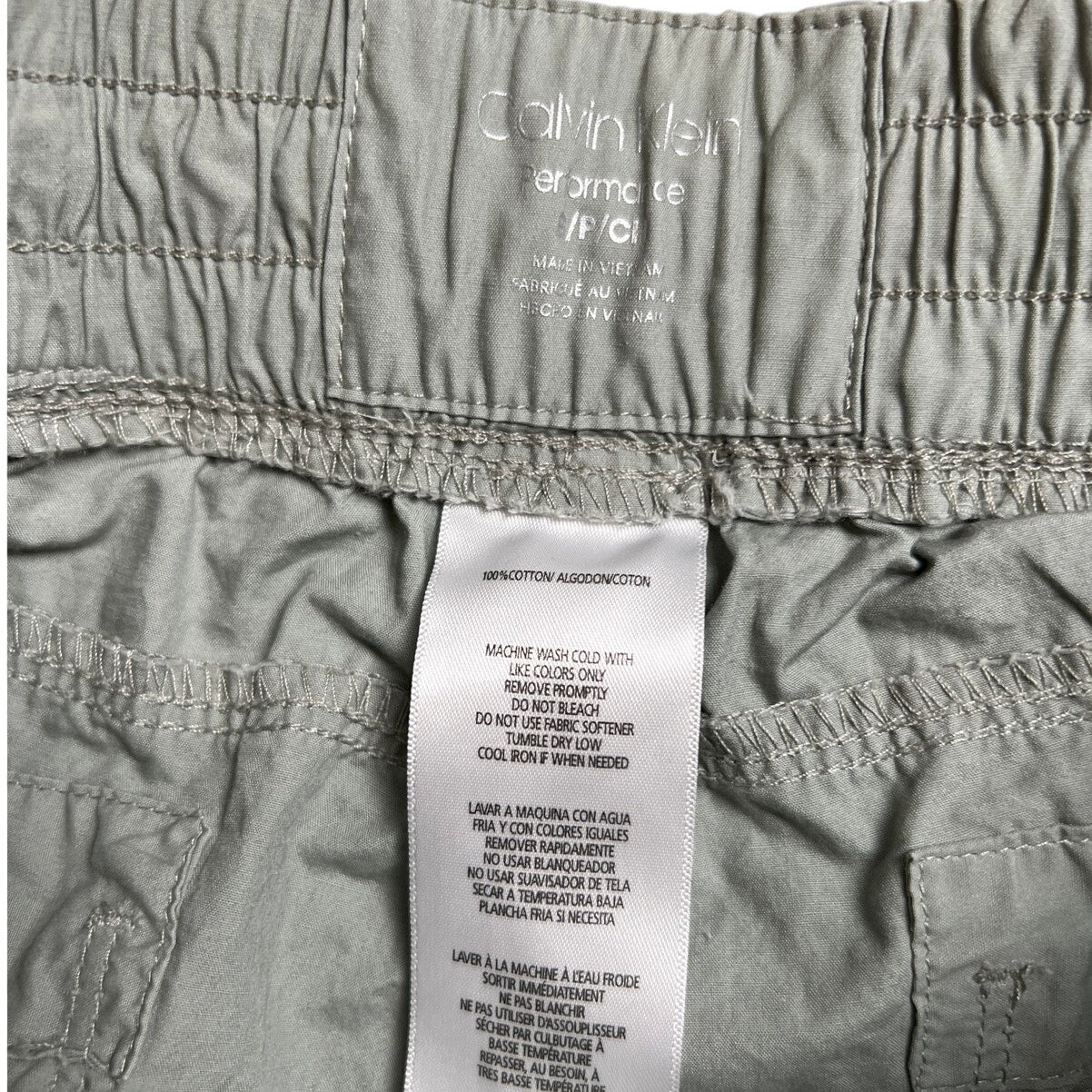 NWT Calvin Klein Performance Green Cargo Pants Women Size Small