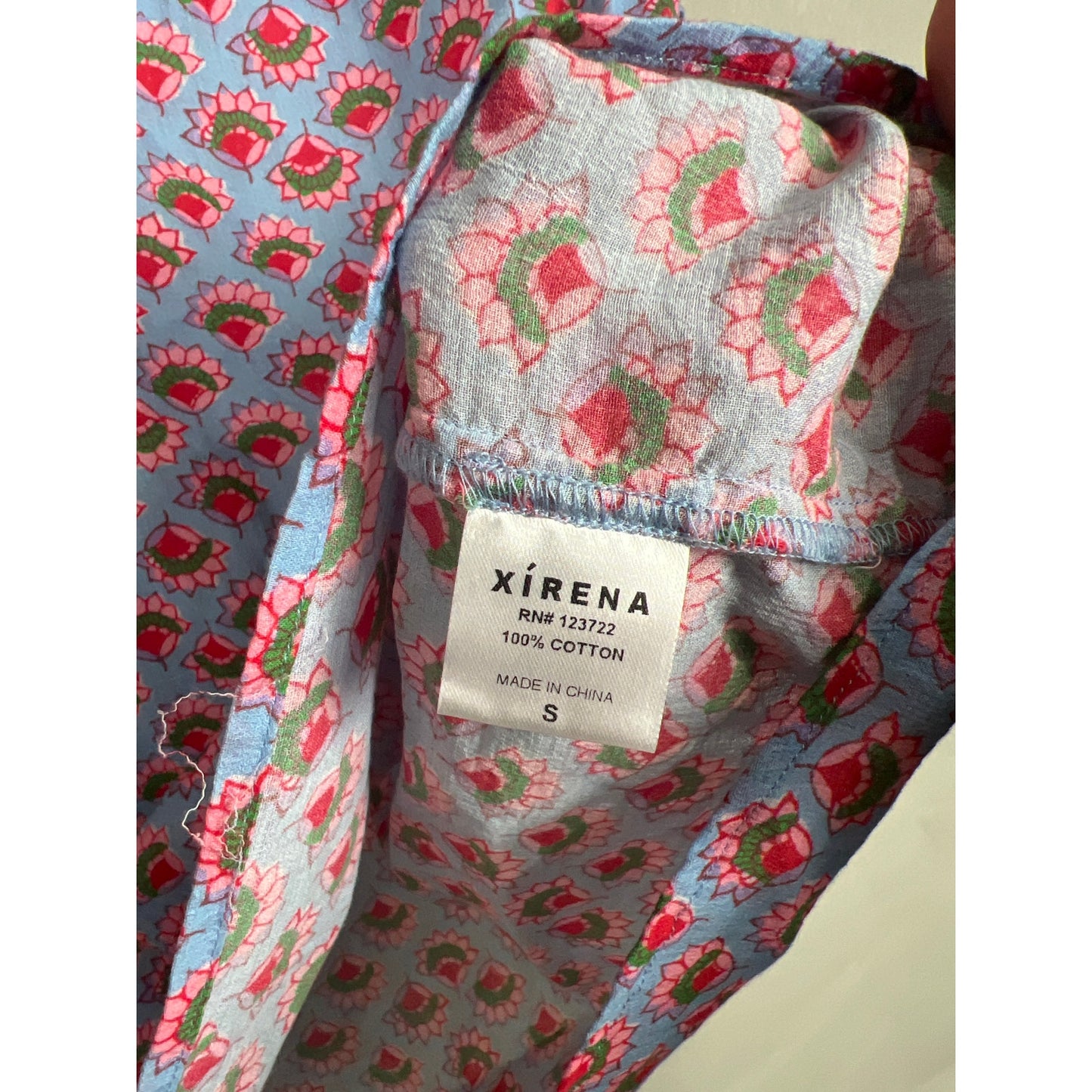 Xirena Size Small Women 100% cotton Bex Top Floral Print