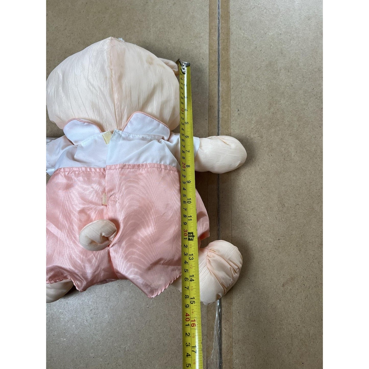 Plush Bear Doll Pink Romper White Shirt Stuffed Toy Cute Collectible Nursery