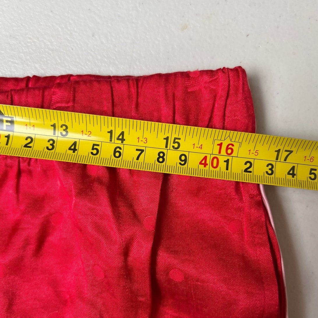 Victoria Secret Size Large Pajama Bottom Sleep Pants Satin Polka Dot