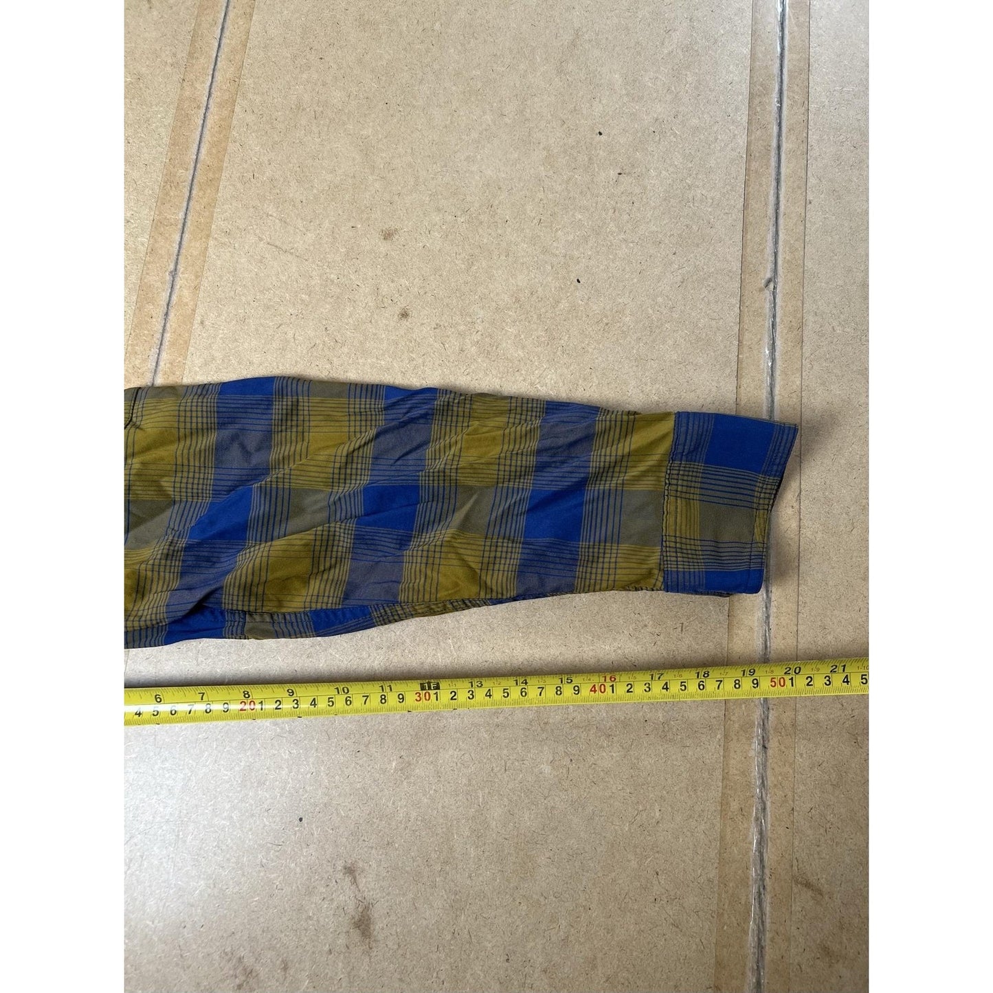 REI Co-op Shirt Mens XL Blue Plaid Long Sleeve Button-Up Travel Nylon Spandex