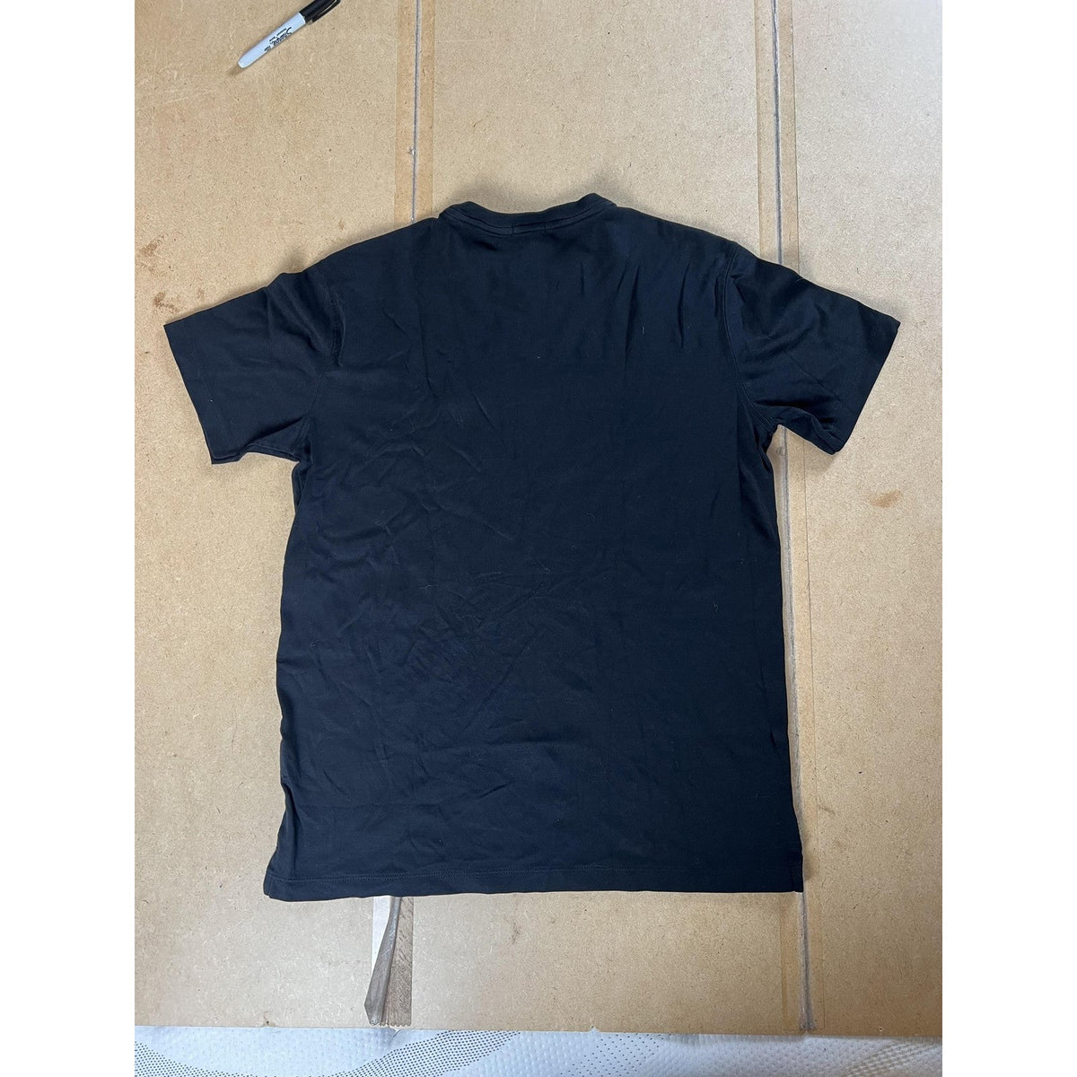 GENTO Shirt Mens Medium Black Cotton Crew Neck Preshrunk Jersey Short Sleeve