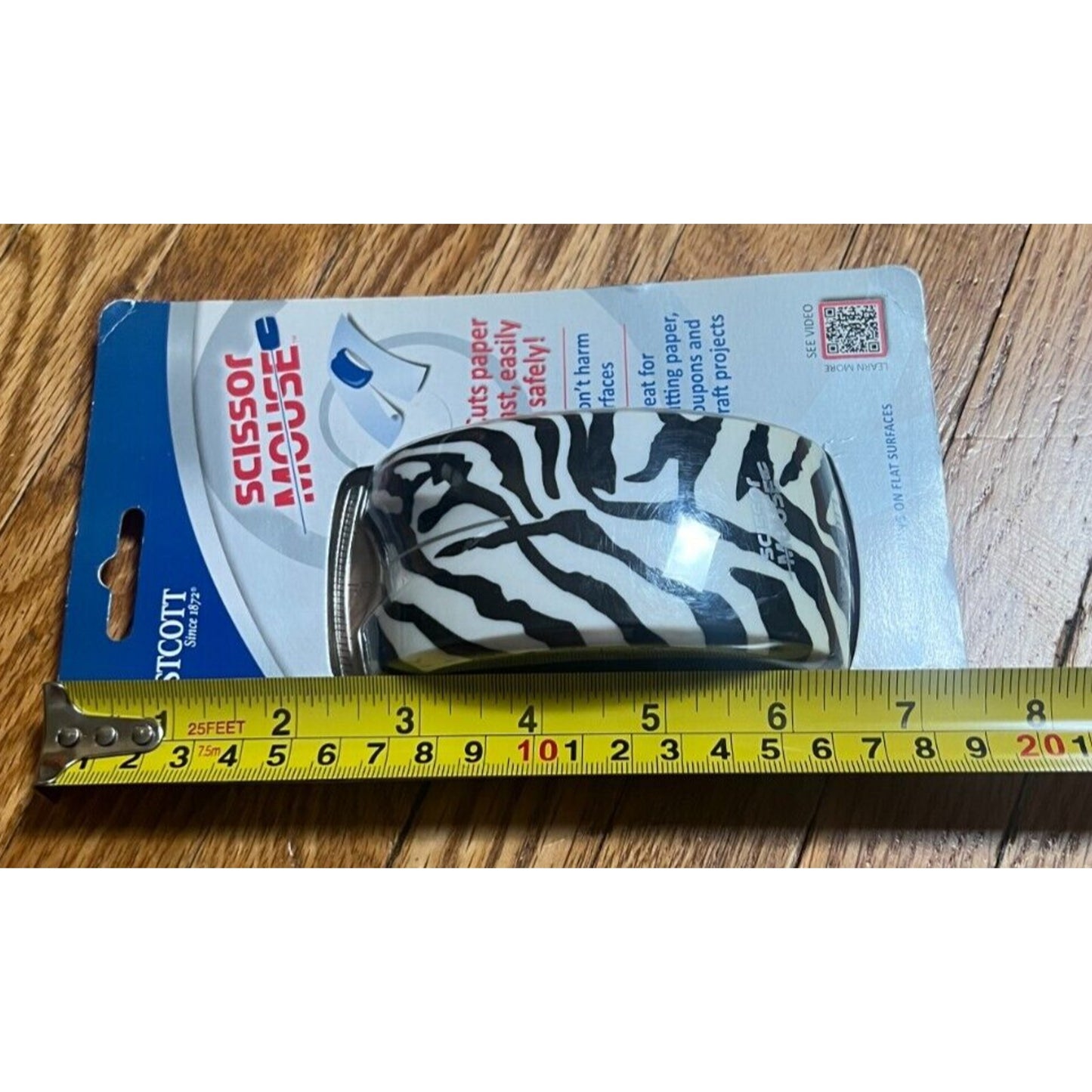 Westcott Scissor Mouse Item No.15527 Zebra Cuts Paper Easily Brand New NWT