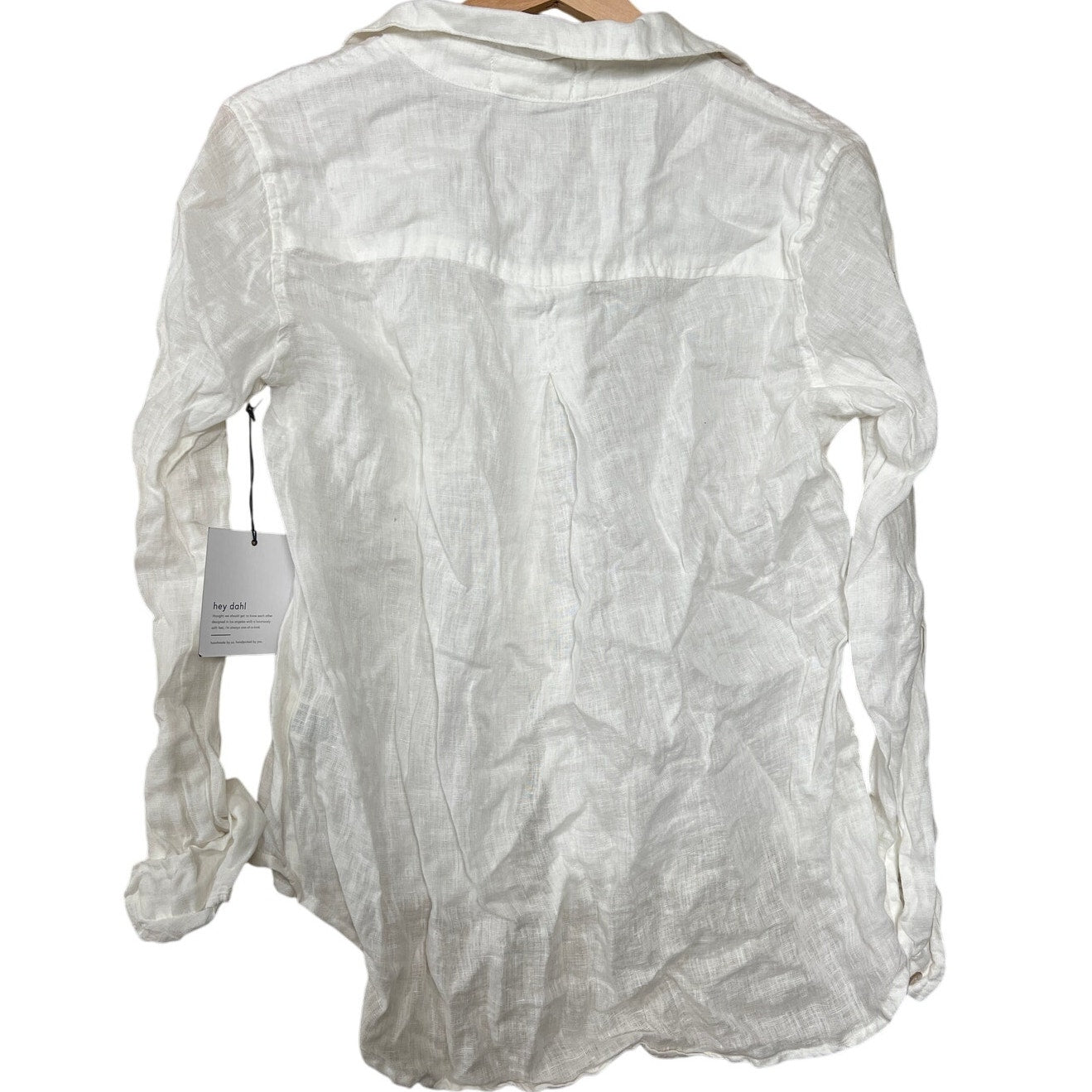 Bella Dahl Los Angeles NWT White Linen Top Button Down XS