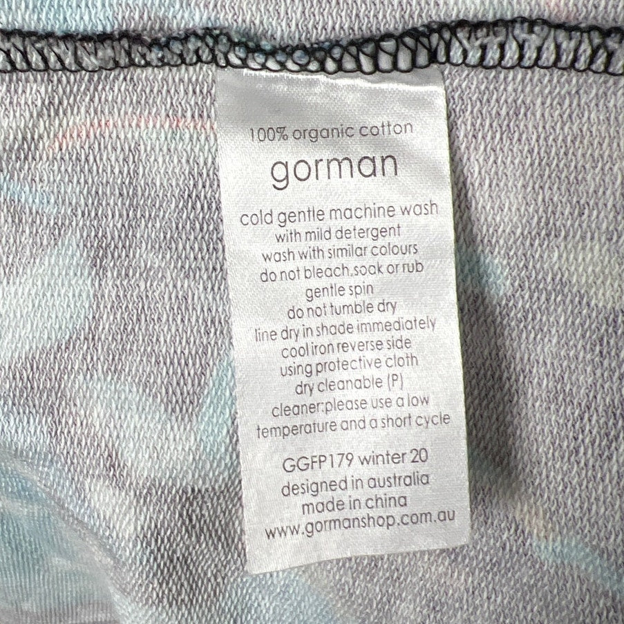 Rebekah Callaghan 100% Cotton Gormon Size 16 Blue Long Sleeve Dress
