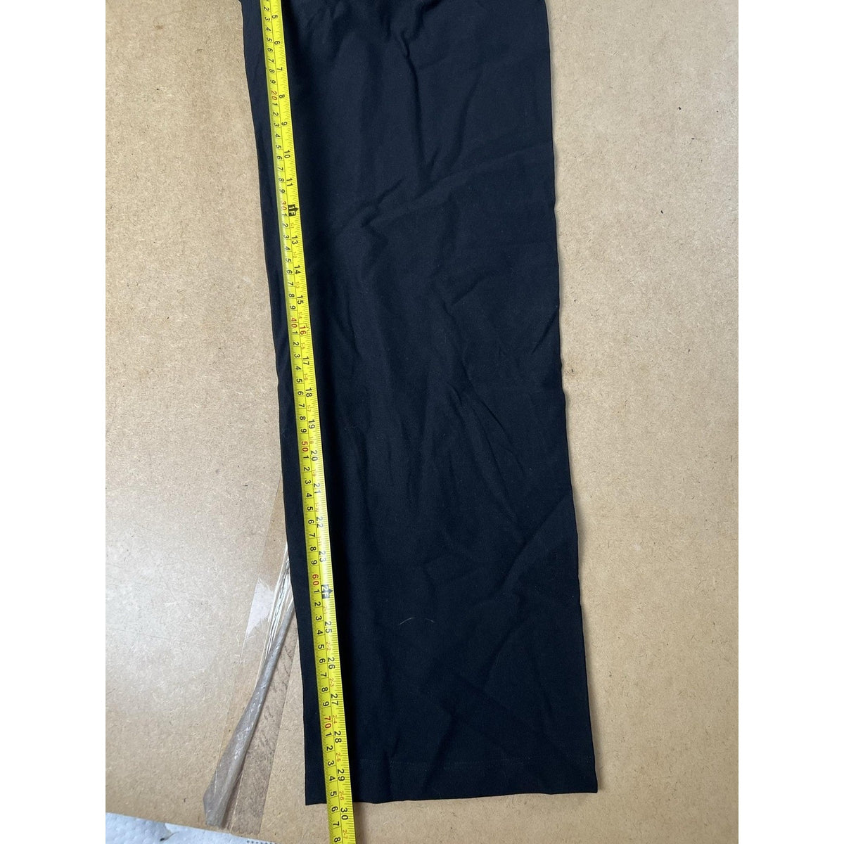 Eileen Fisher Pants Womens PM Petite Black Jersey Knit Elastic Waist Pockets