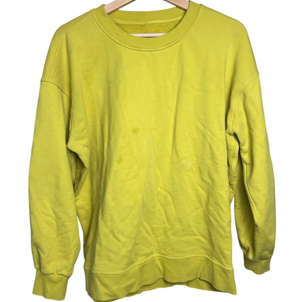 Lululemon Perfectly Oversized Crew Soleil Sweatshirt Yellow Terry *Stain*
