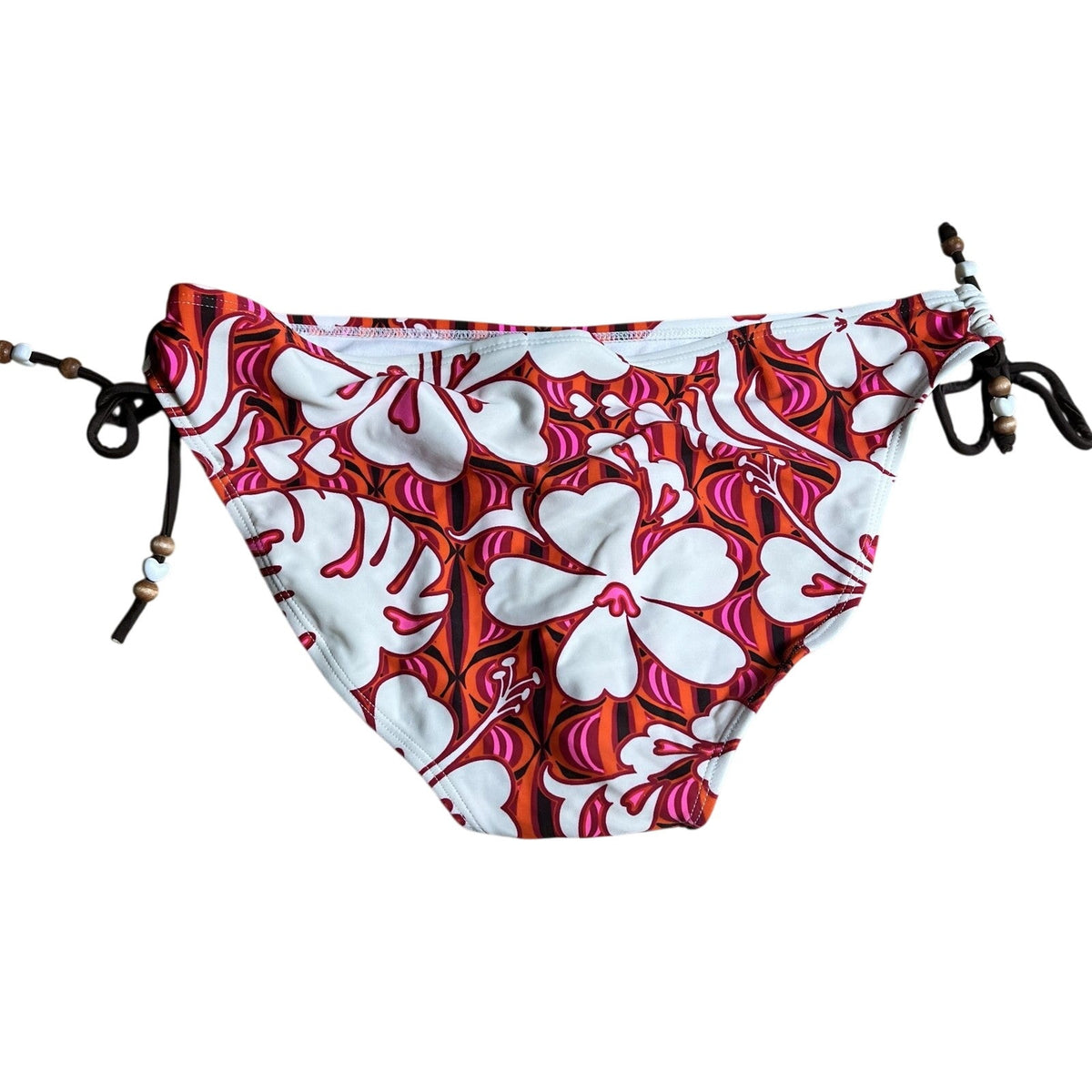 In Mocean Bottom Womens L Multicolor Floral Bikini Lined Adjustable Beaded