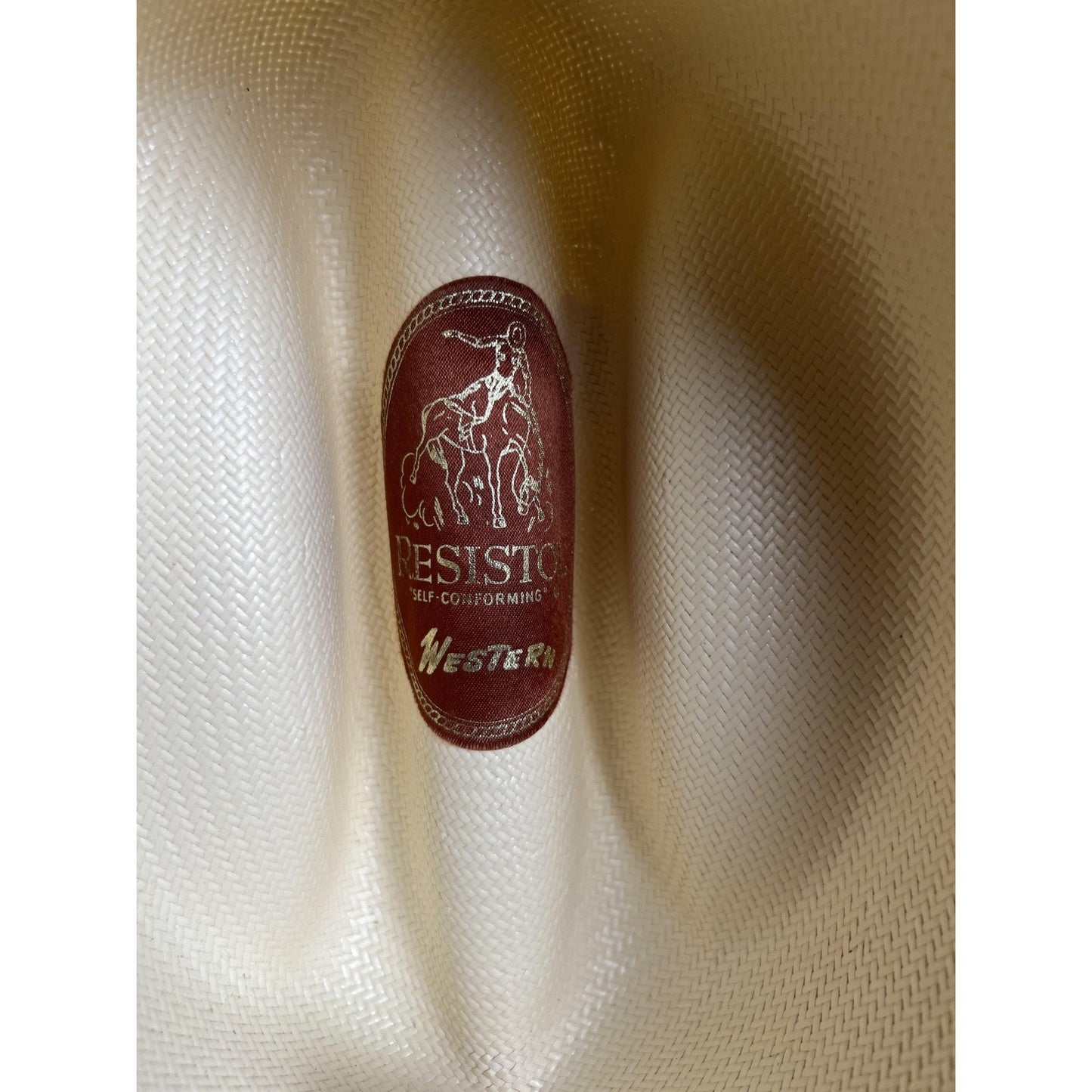 Resistol Western Straw Hat 7 56 Genuine Shantung Panama White 10X Cowboy