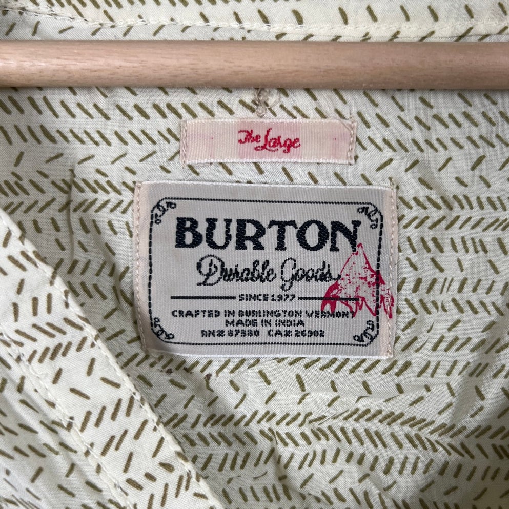 Burton Durable Long Sleeve 100% Rayon Size Large Henley