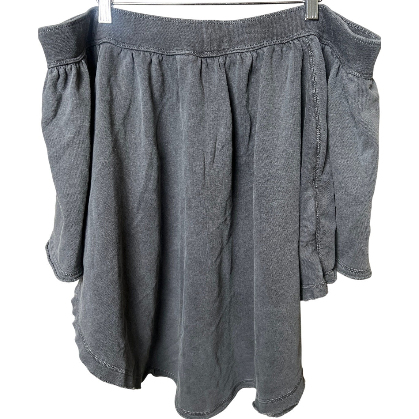 Free People Gray Mini Wide Shorts Large