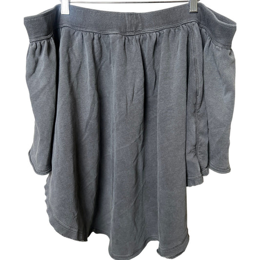 Free People Gray Mini Wide Shorts Large