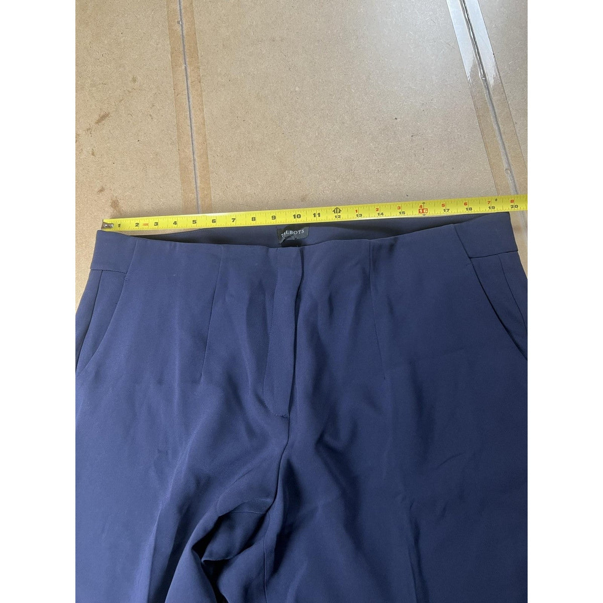 Talbots Pants Womens 16W Blue Crepe Dress Pants Lined Pockets Zip Classic