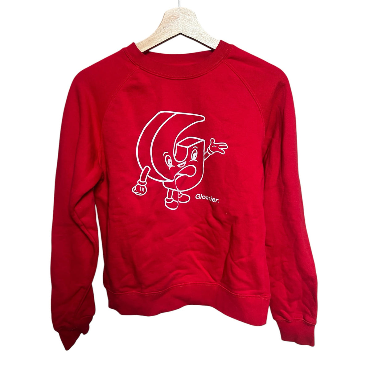 Glossier XS Pal Graphic Warm Crew Neck Sweatshirt Limited Edition