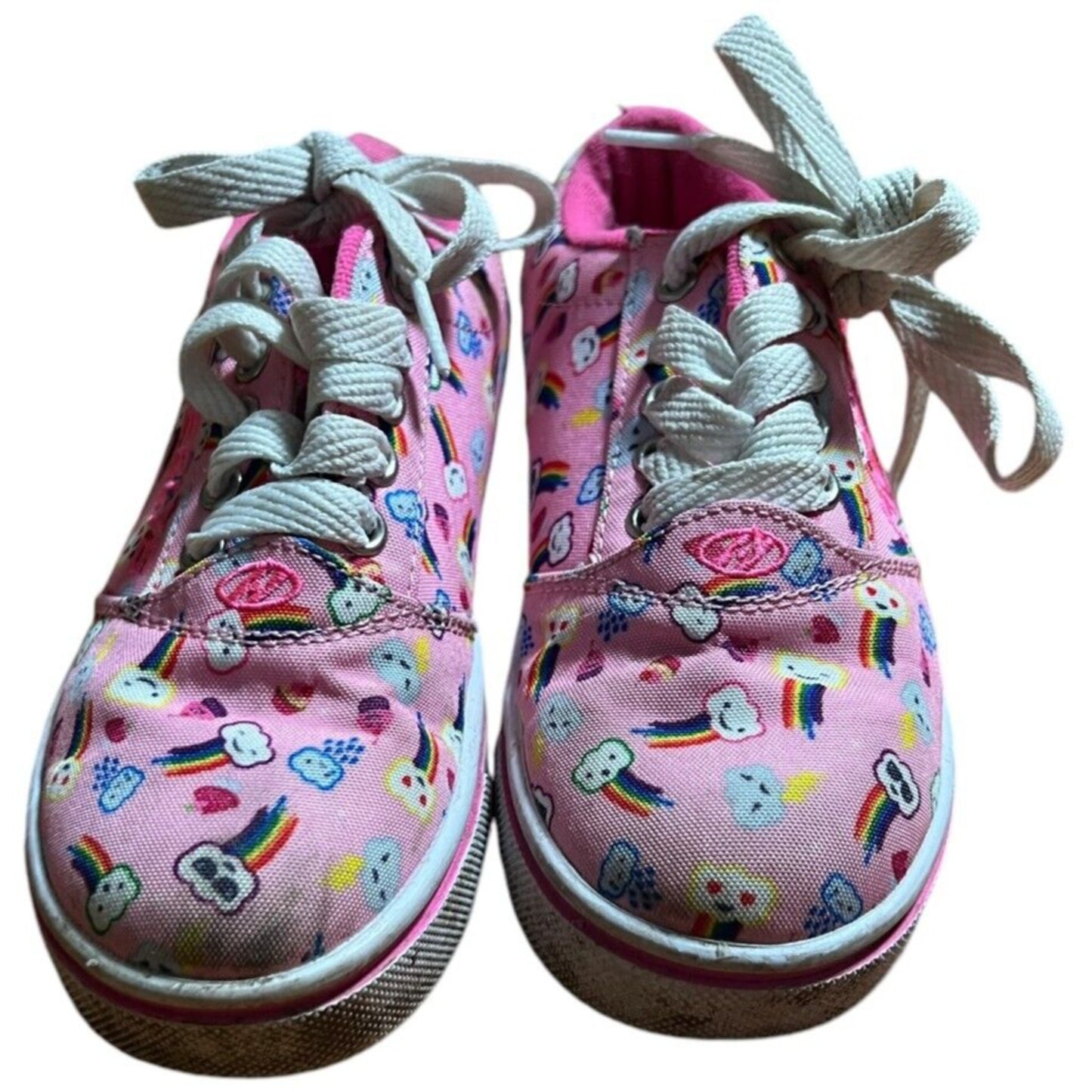 HEELYS Pink Rainbow Youth Size 1 Wheels, No Tool