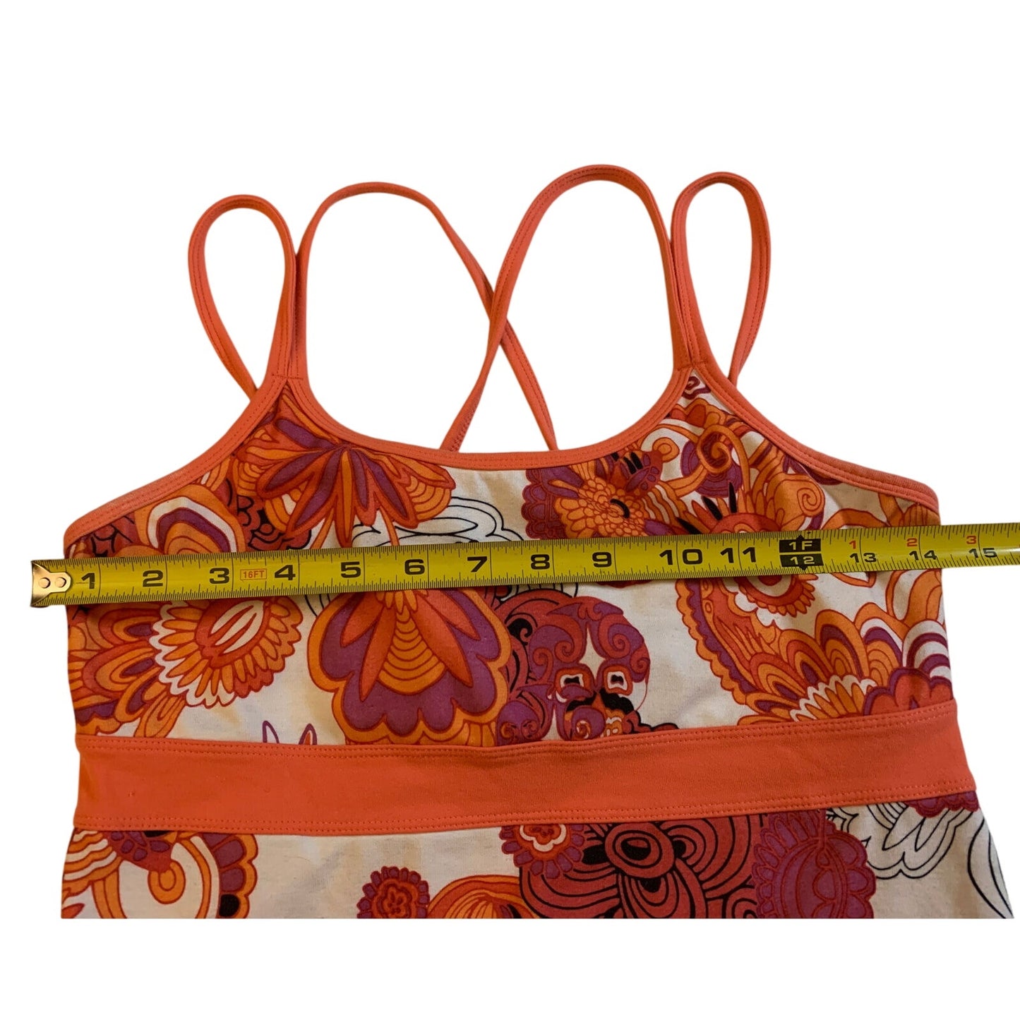 PrAna Breathe Kaley Tunic Top Claret Flower Power Strappy Womens Small S - EUC