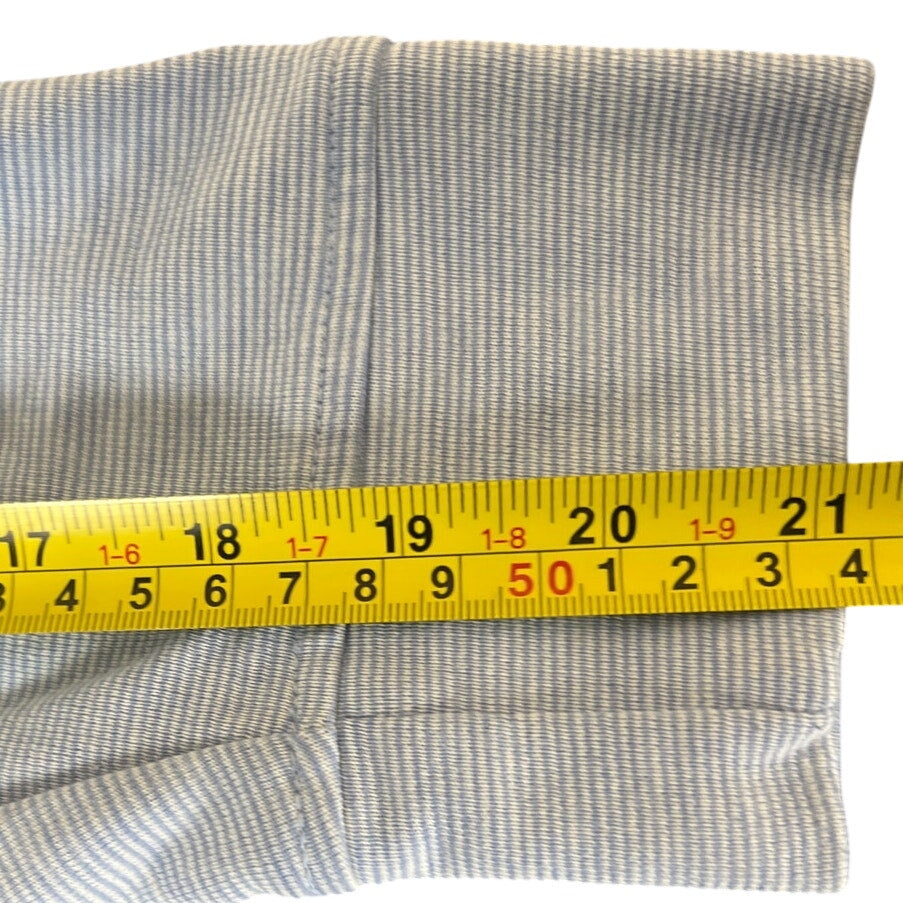 Vineyard Vines Large L Light Blue Striped 1/4 Zip Pullover Sweatshirt